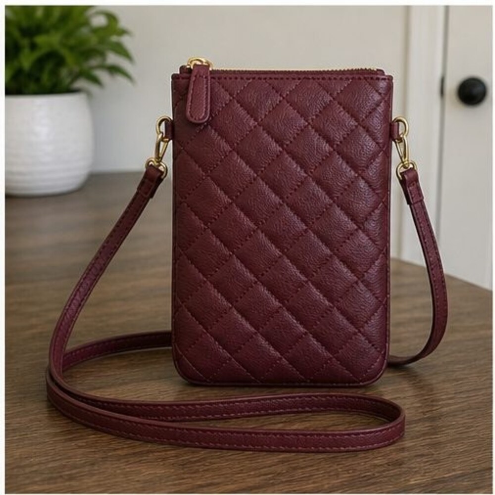 Slate Quilted Crossbody Bag